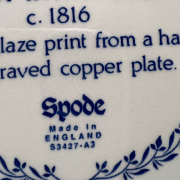 Vintage Spode England Blue Room Collection Dinner Plate - Picture 9 of 9